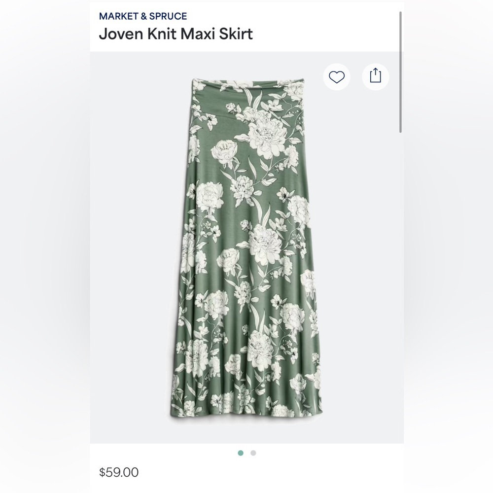 MARKET & SPRUCE Joven Knit Maxi Skirt Size L - Picture 2 of 3